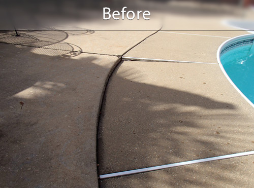 replacing concrete around pool